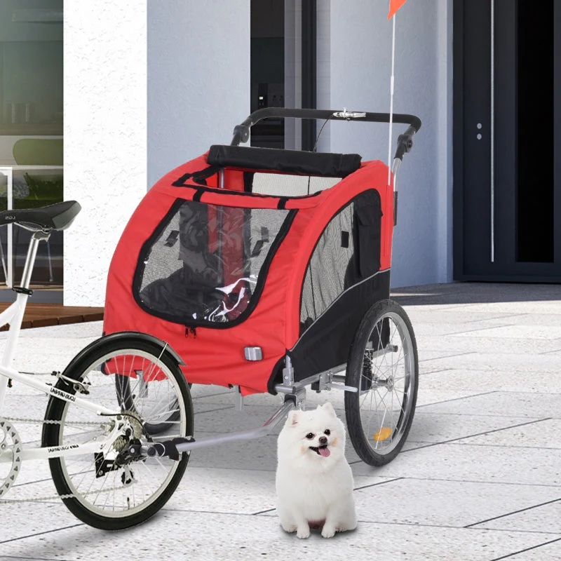 Pet Dog Bicycle Trailer Jogger with Suspension - Image 27