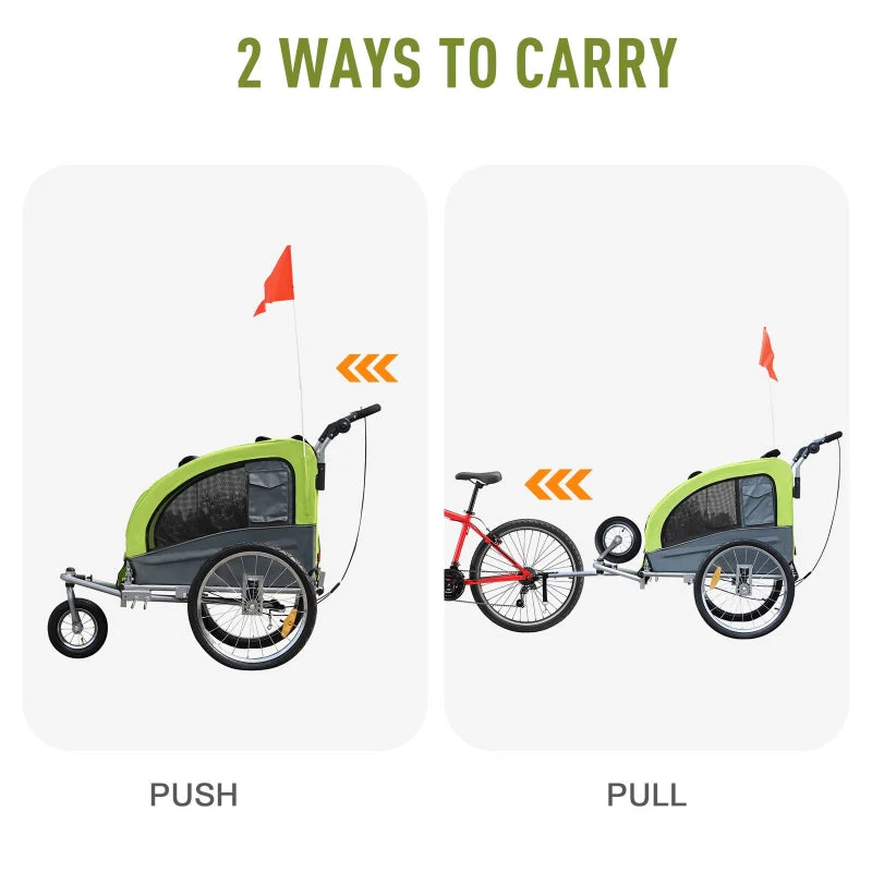 Pet Dog Bicycle Trailer Jogger with Suspension - Image 3