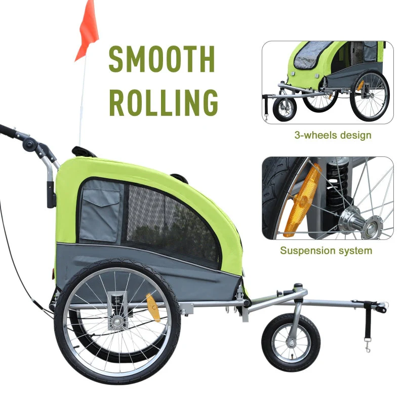 Pet Dog Bicycle Trailer Jogger with Suspension - Image 5