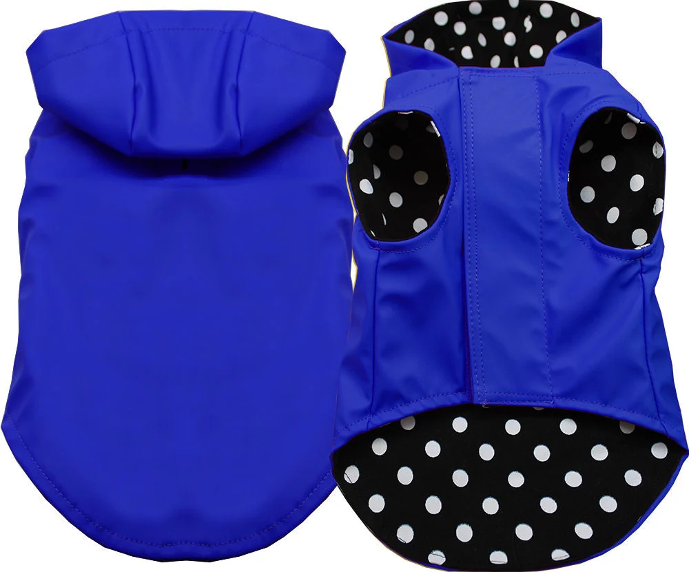 Pet Dog & Cat Hooded Raincoat Blank, Plain - Image 3