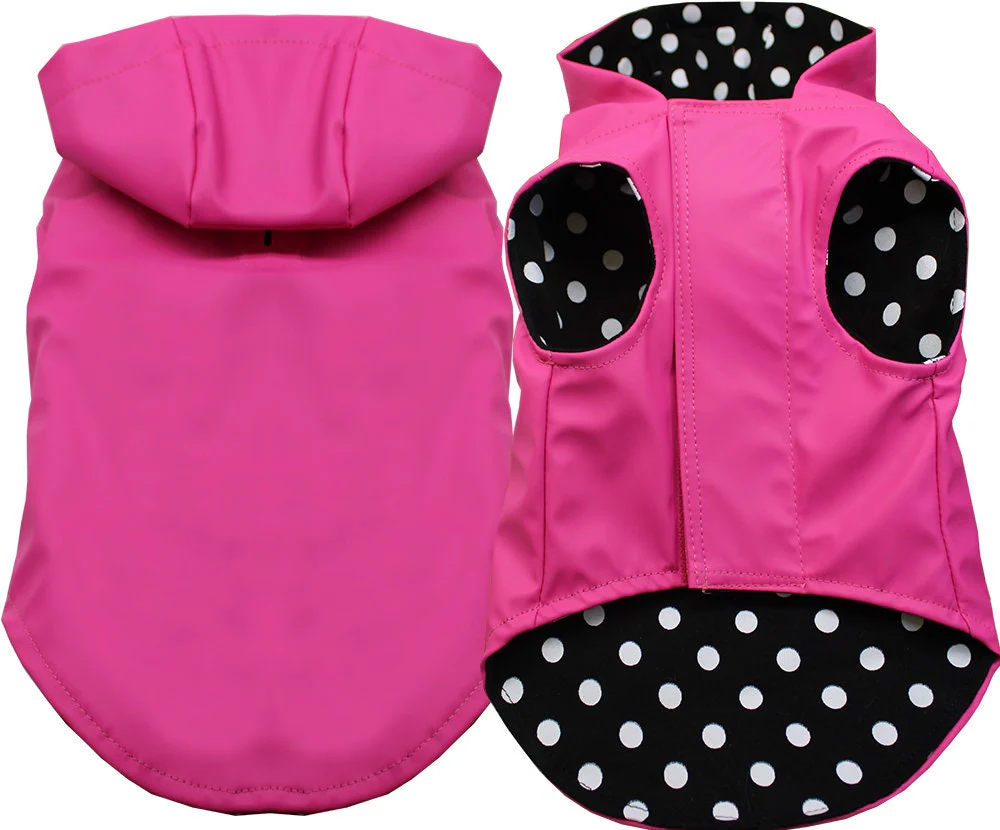 Pet Dog & Cat Hooded Raincoat Blank, Plain - Image 4