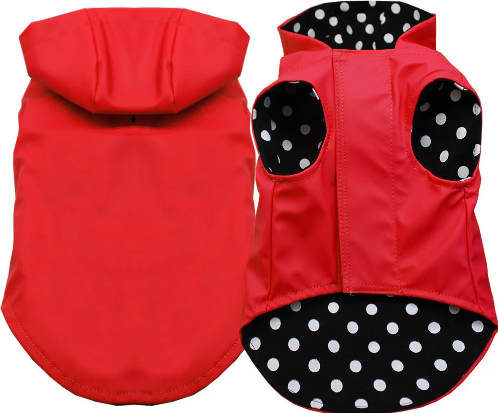 Pet Dog & Cat Hooded Raincoat Blank, Plain - Image 6