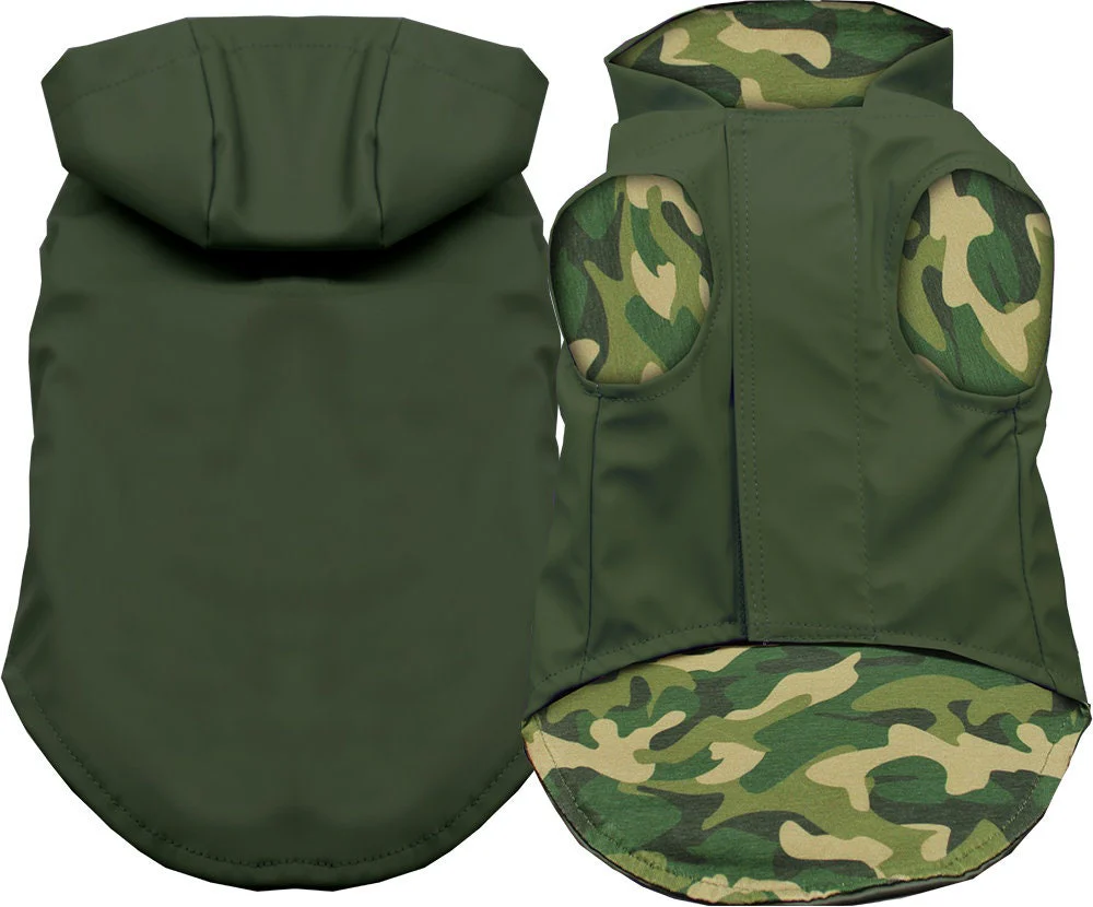 Pet Dog & Cat Hooded Raincoat Blank, Plain - Image 8