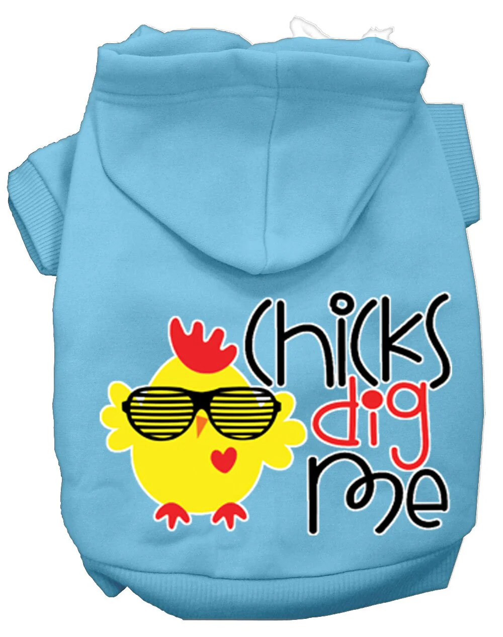 Pet, Dog & Cat Hoodie Screen Printed, "Chicks Dig Me" - Image 10