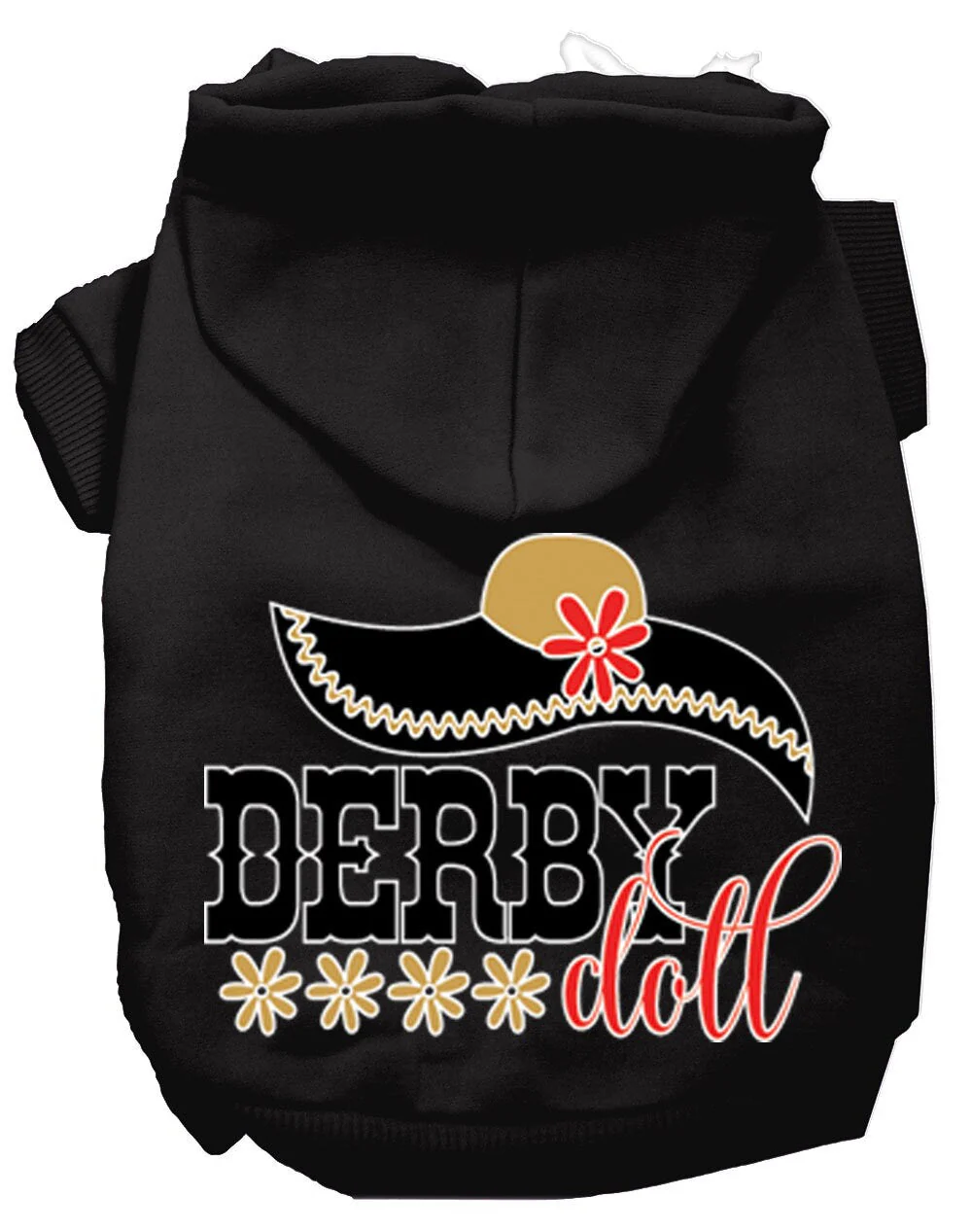 Pet, Dog & Cat Hoodie Screen Printed, "Derby Doll" - Image 4