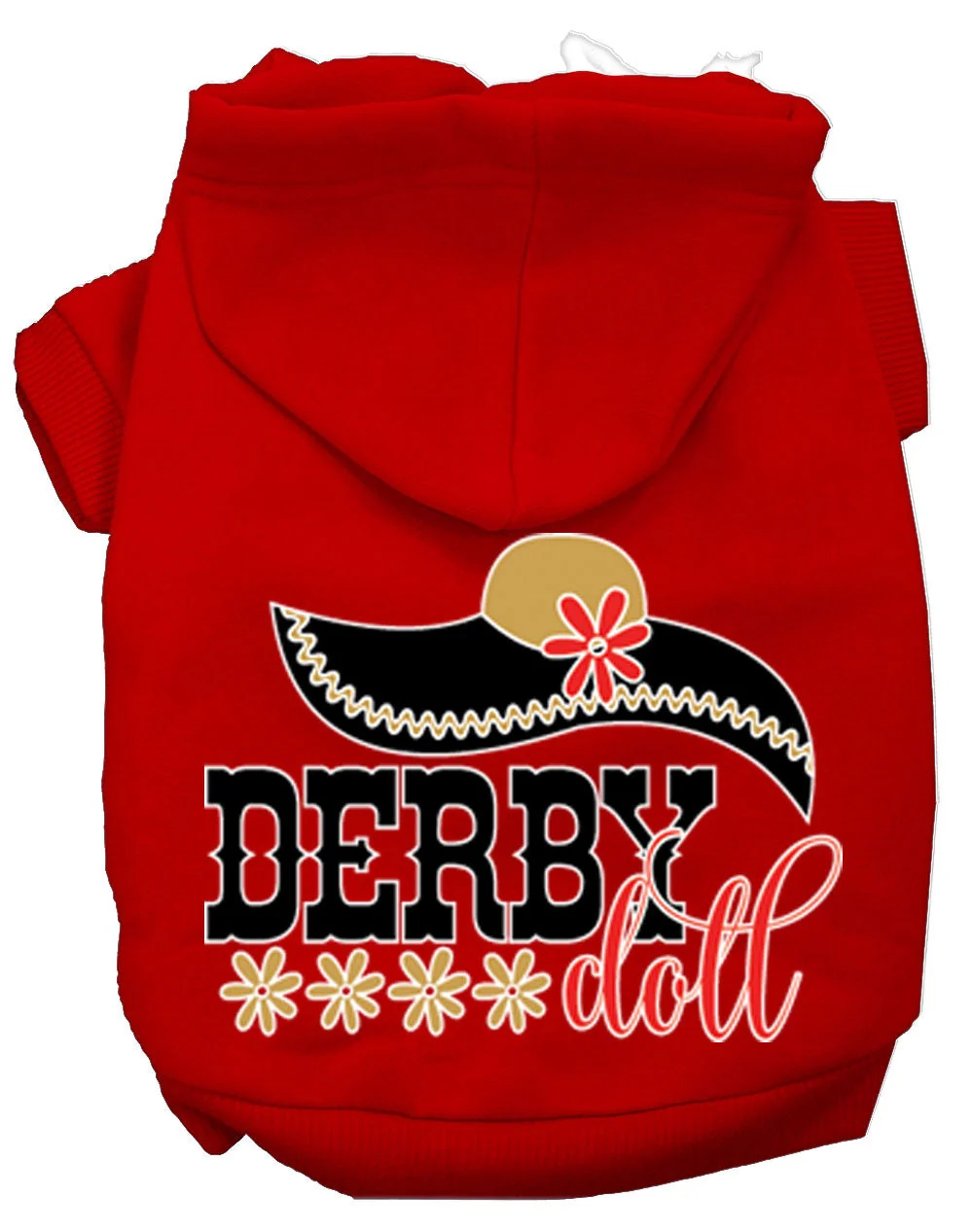 Pet, Dog & Cat Hoodie Screen Printed, "Derby Doll" - Image 8