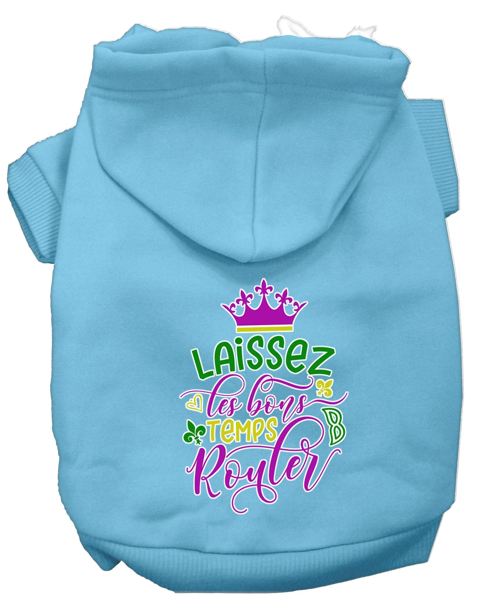 Pet Dog & Cat Hoodie Screen Printed, "Laissez Les Bons Temps Rouler" - Image 10