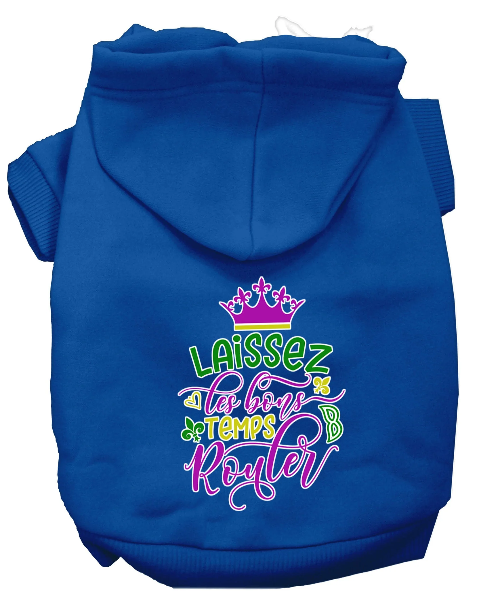 Pet Dog & Cat Hoodie Screen Printed, "Laissez Les Bons Temps Rouler" - Image 11
