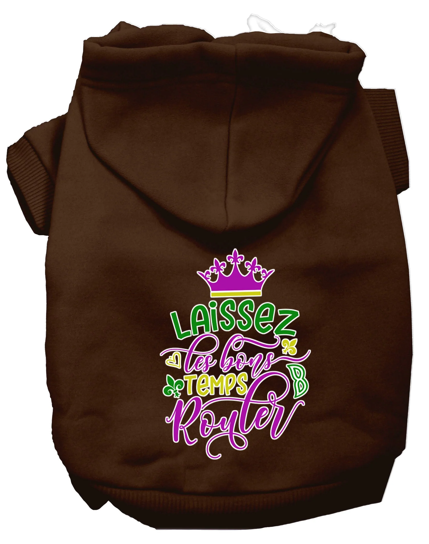 Pet Dog & Cat Hoodie Screen Printed, "Laissez Les Bons Temps Rouler" - Image 12