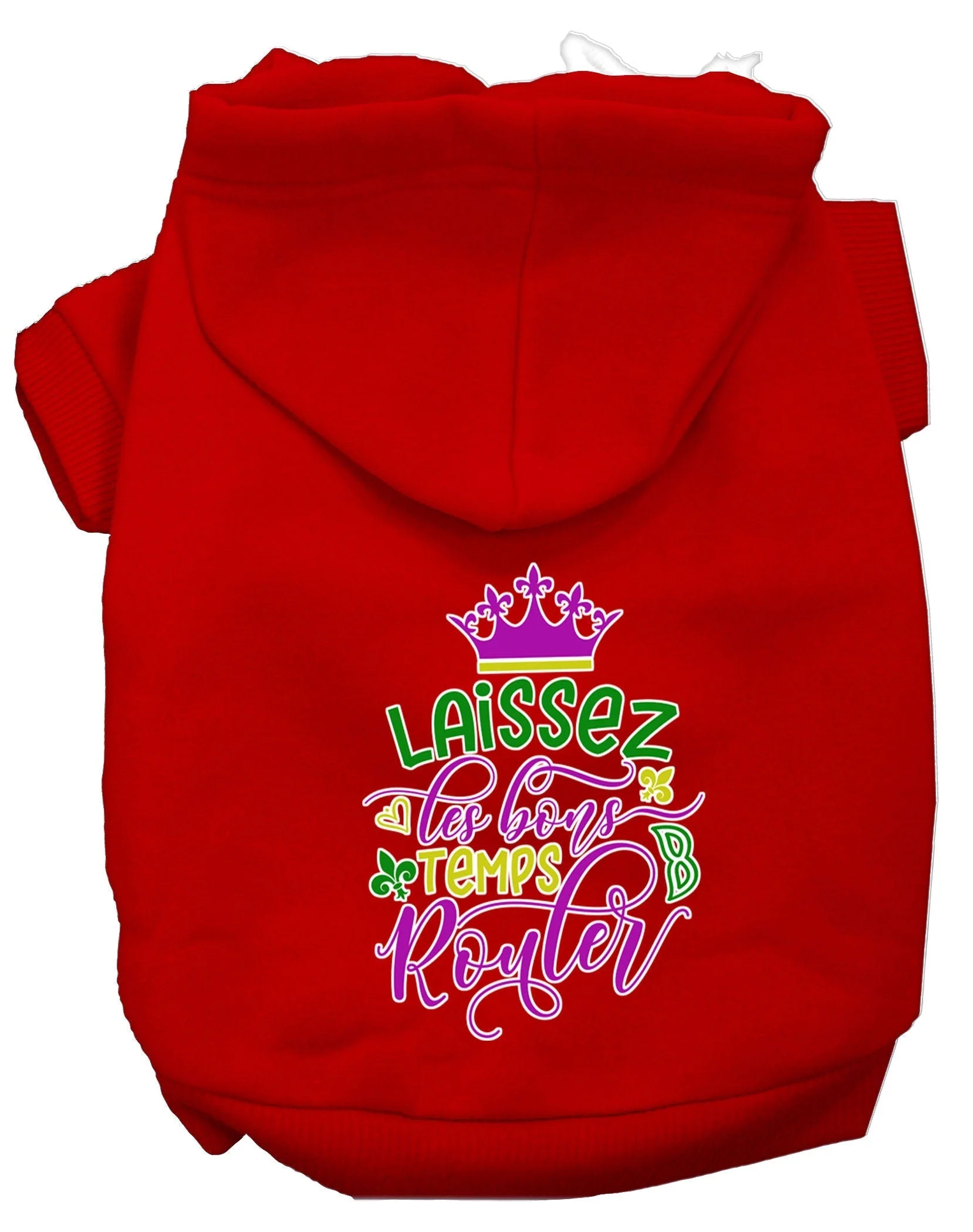 Pet Dog & Cat Hoodie Screen Printed, "Laissez Les Bons Temps Rouler" - Image 6