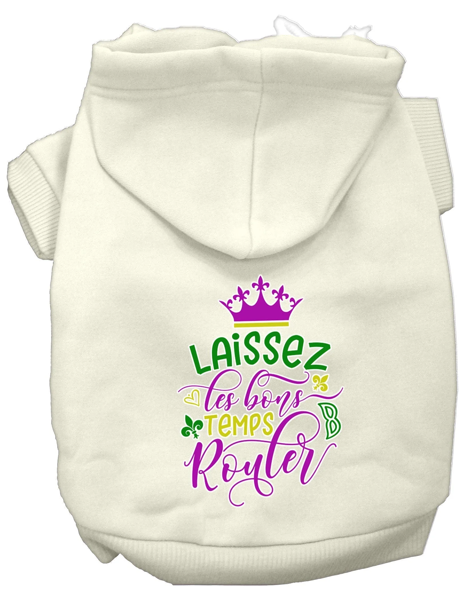 Pet Dog & Cat Hoodie Screen Printed, "Laissez Les Bons Temps Rouler" - Image 7