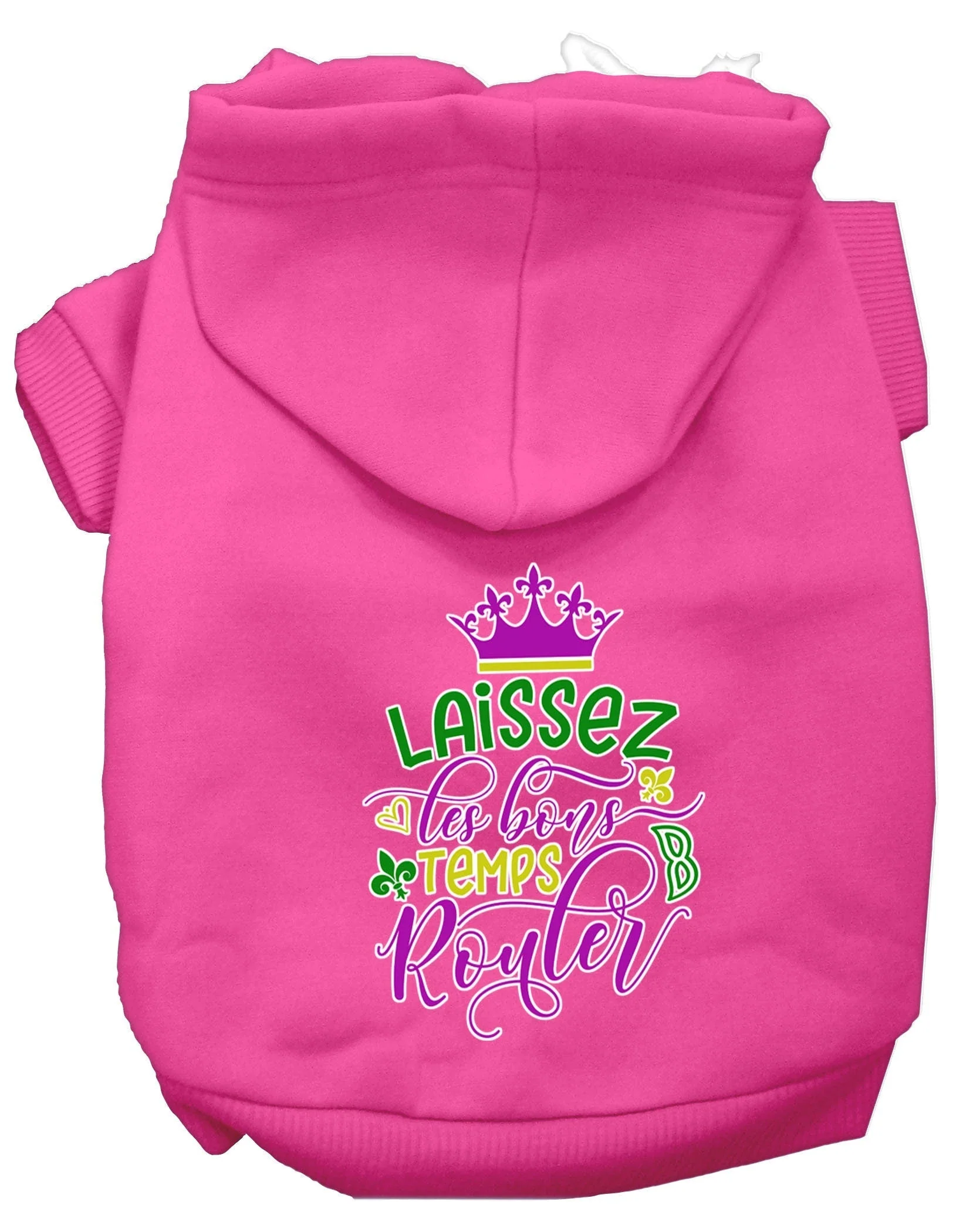 Pet Dog & Cat Hoodie Screen Printed, "Laissez Les Bons Temps Rouler" - Image 8