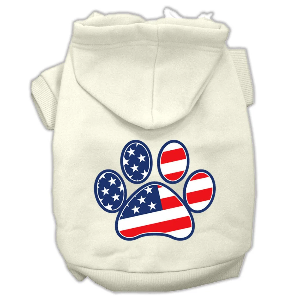 Pet Dog & Cat Hoodie Screen Printed, "Patriotic Paw" - Image 4