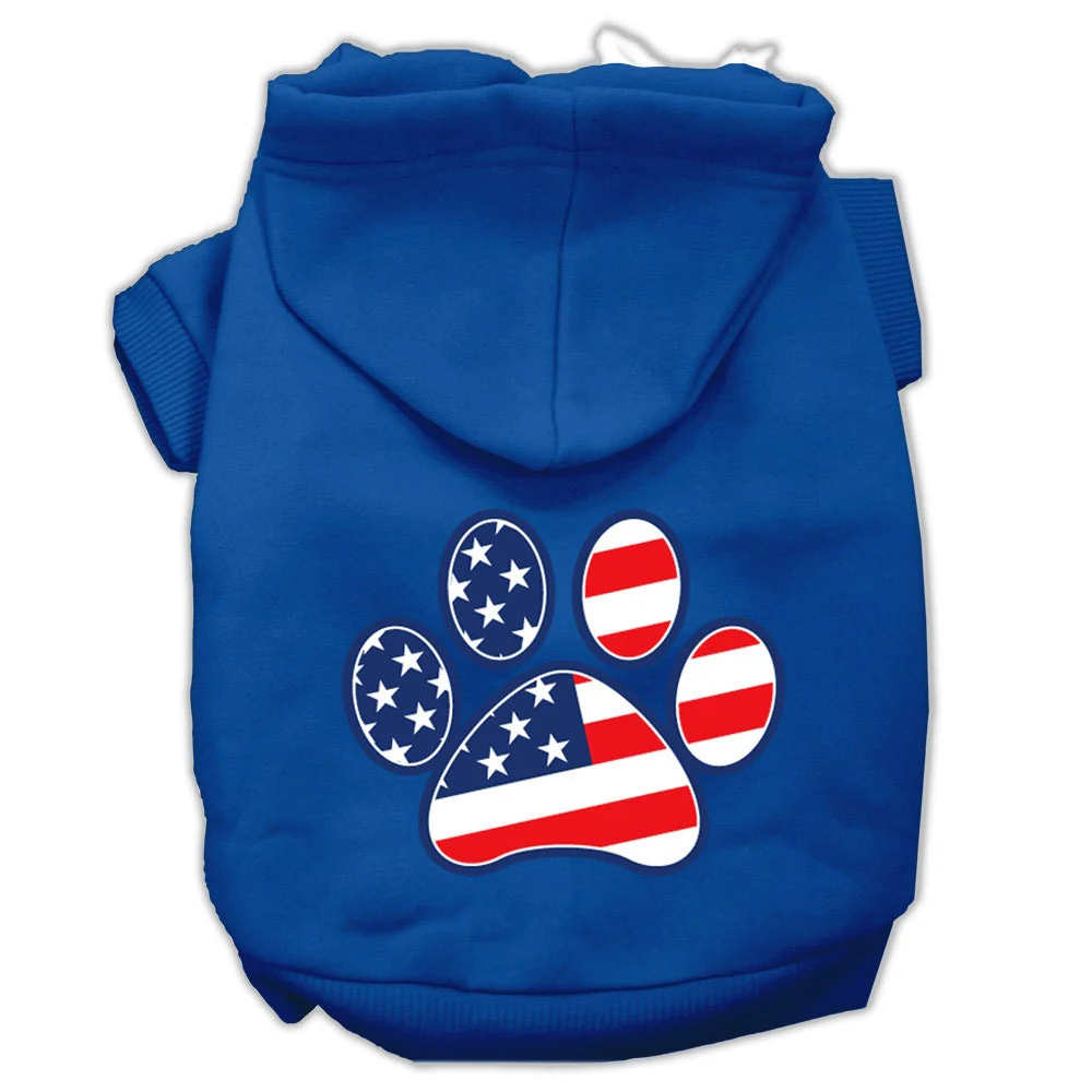 Pet Dog & Cat Hoodie Screen Printed, "Patriotic Paw" - Image 5