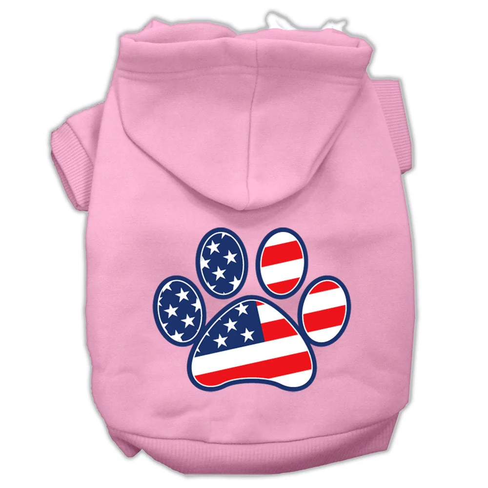 Pet Dog & Cat Hoodie Screen Printed, "Patriotic Paw" - Image 6