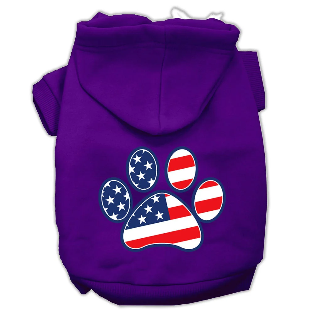 Pet Dog & Cat Hoodie Screen Printed, "Patriotic Paw" - Image 7