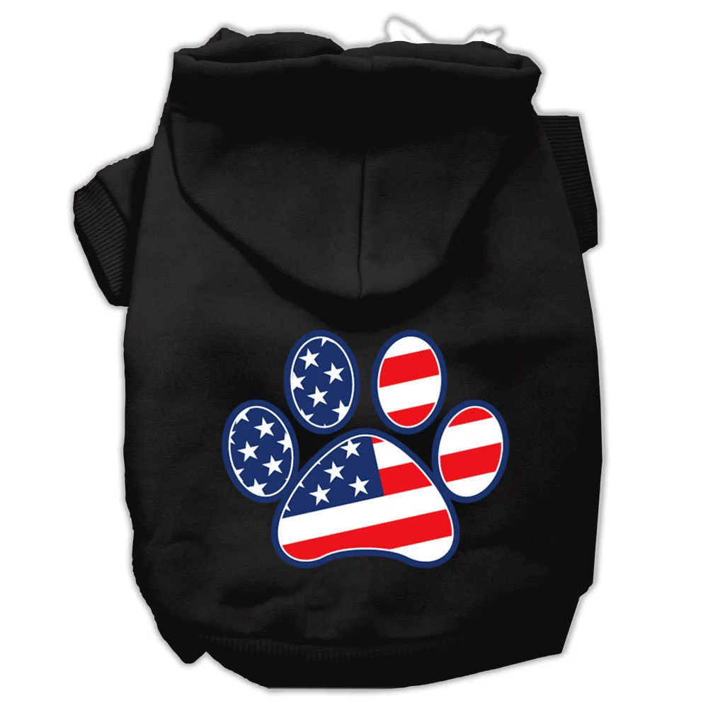 Pet Dog & Cat Hoodie Screen Printed, "Patriotic Paw" - Image 8