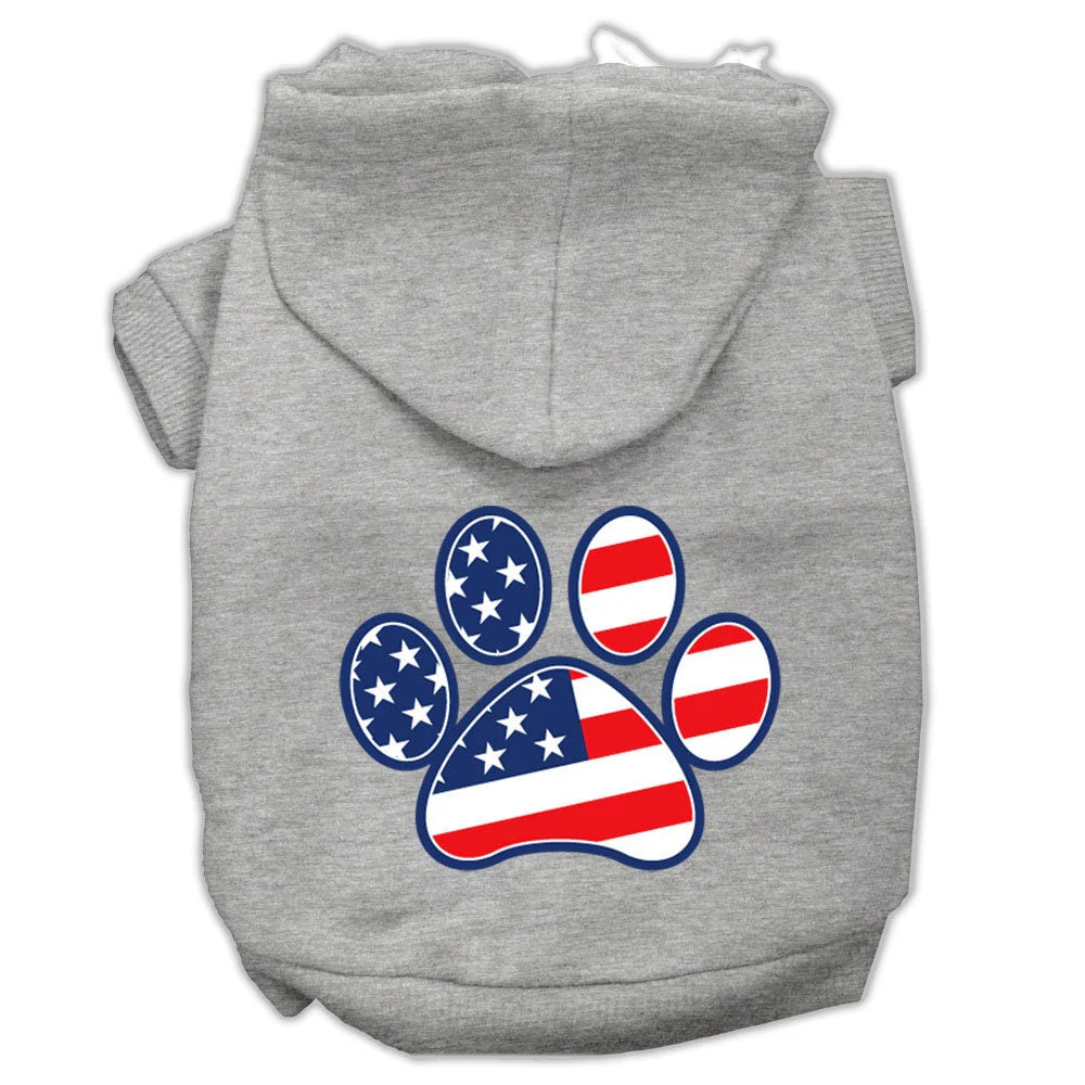 Pet Dog & Cat Hoodie Screen Printed, "Patriotic Paw" - Image 9