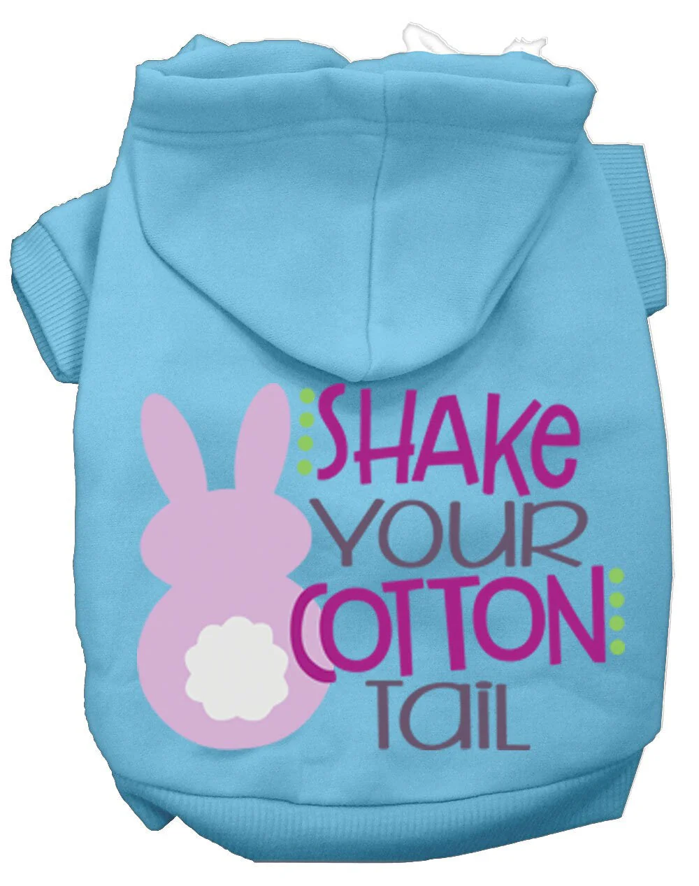 Pet, Dog & Cat Hoodie Screen Printed, "Shake Your Cotton Tail" - Image 3