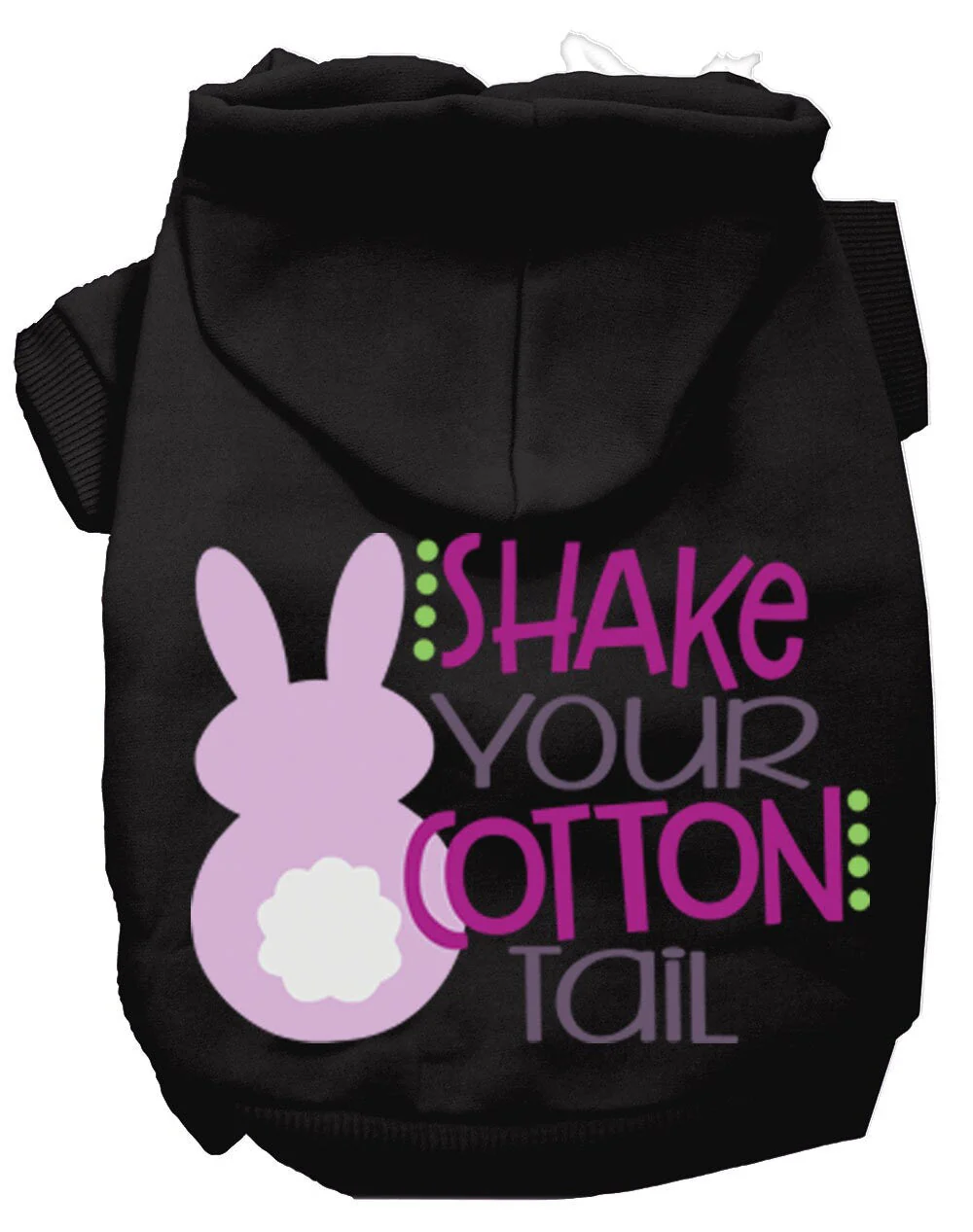 Pet, Dog & Cat Hoodie Screen Printed, "Shake Your Cotton Tail" - Image 4