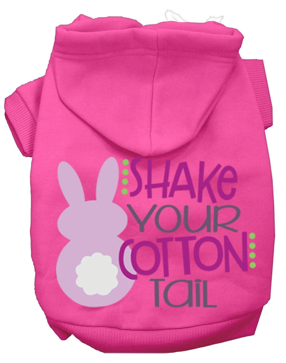 Pet, Dog & Cat Hoodie Screen Printed, "Shake Your Cotton Tail" - Image 6