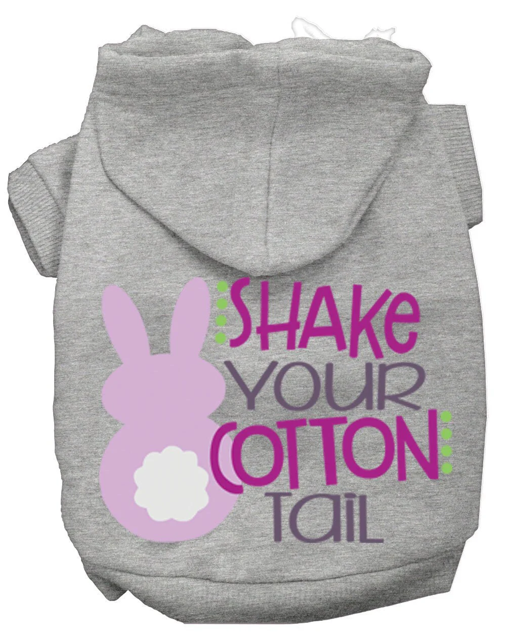 Pet, Dog & Cat Hoodie Screen Printed, "Shake Your Cotton Tail" - Image 8