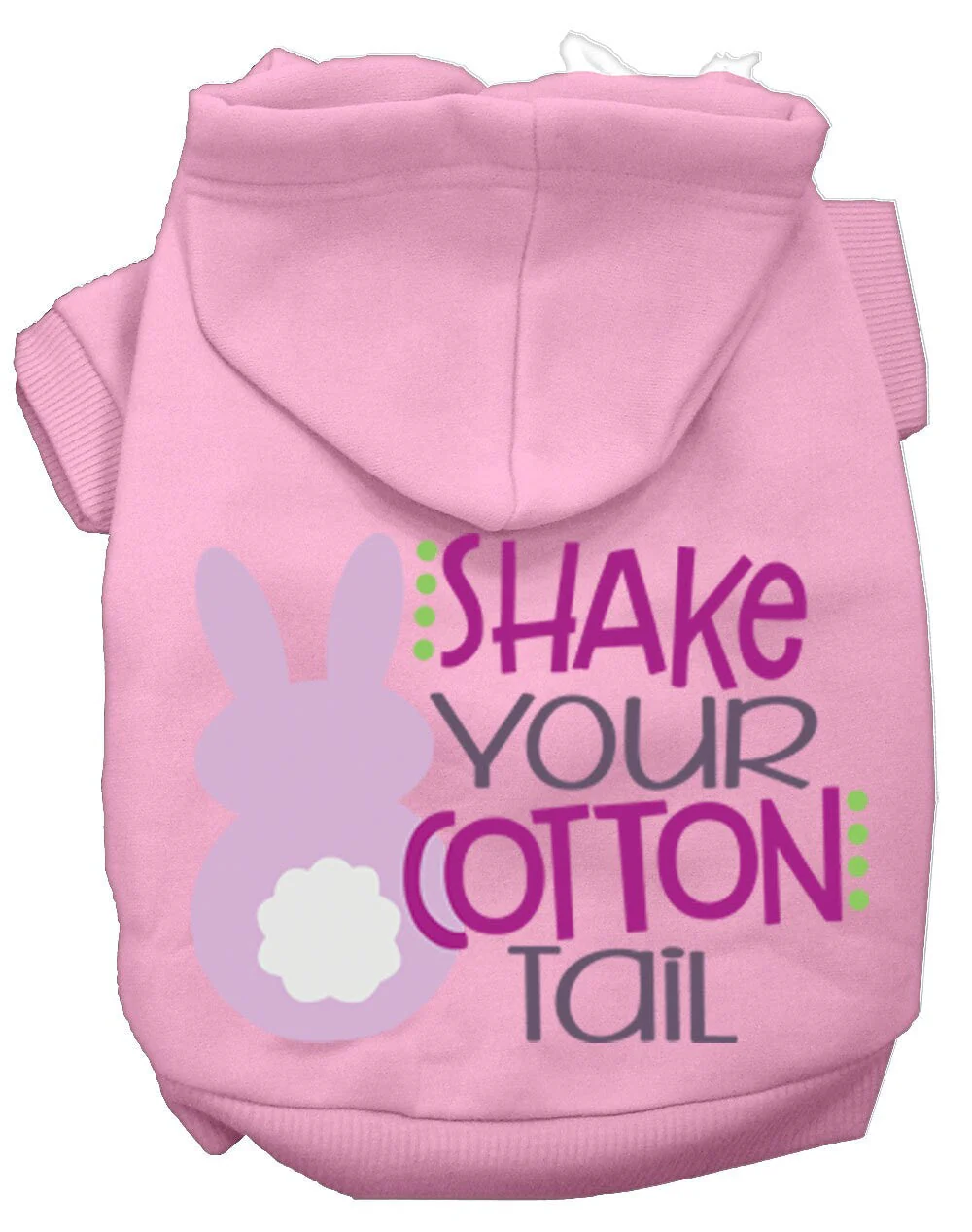 Pet, Dog & Cat Hoodie Screen Printed, "Shake Your Cotton Tail" - Image 9