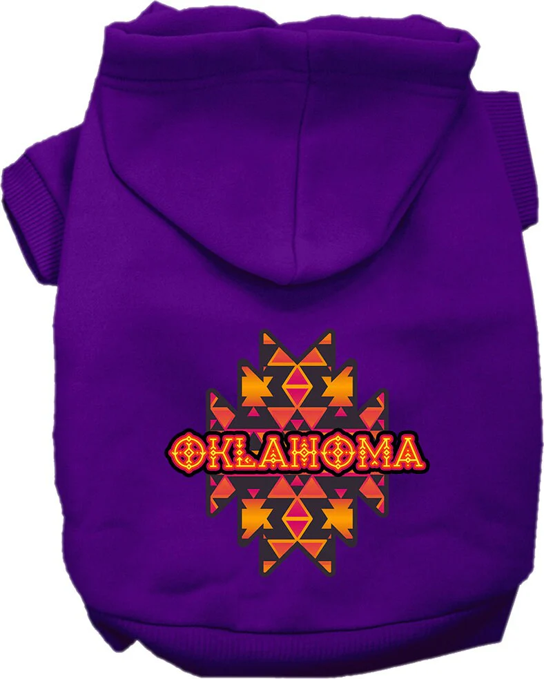 Pet Dog & Cat Screen Printed Hoodie for Medium to Large Pets (Sizes 2XL-6XL), "Oklahoma Navajo Tribal" - Image 3