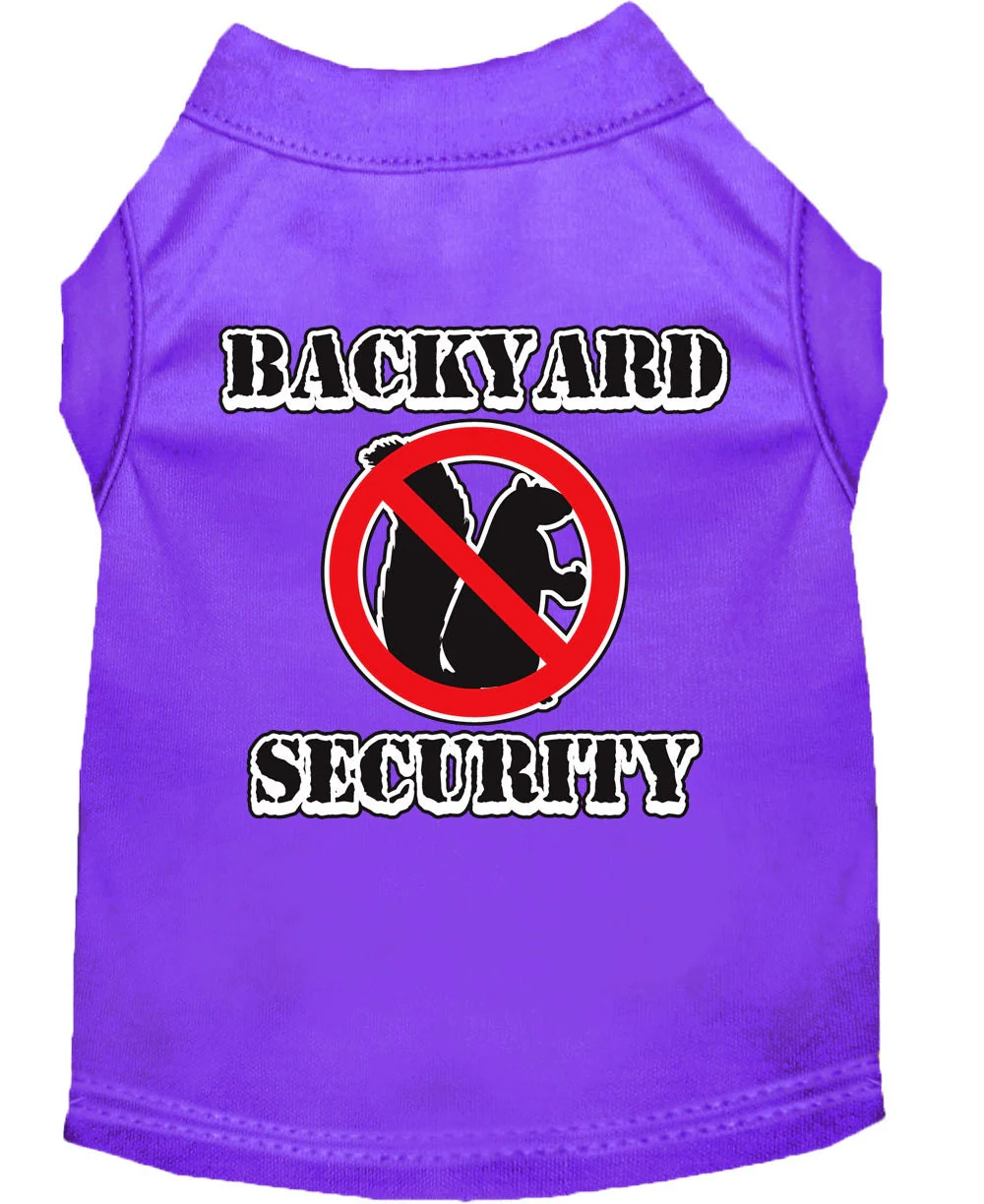Pet Dog & Cat Shirt Screen Printed, "Backyard Security" - Image 5