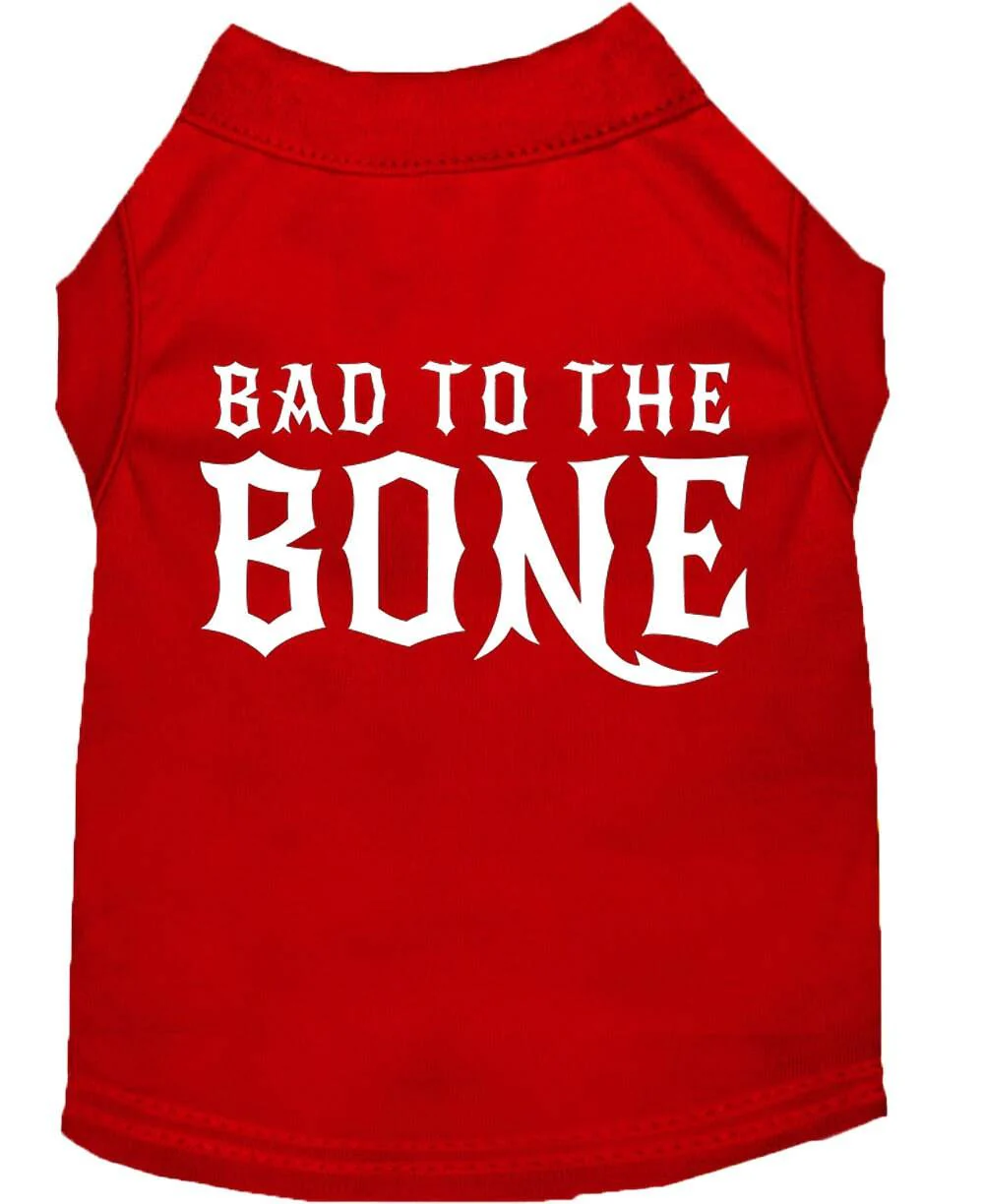Pet Dog & Cat Shirt Screen Printed, "Bad To The Bone" - Image 10
