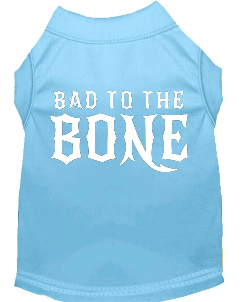 Pet Dog & Cat Shirt Screen Printed, "Bad To The Bone" - Image 3