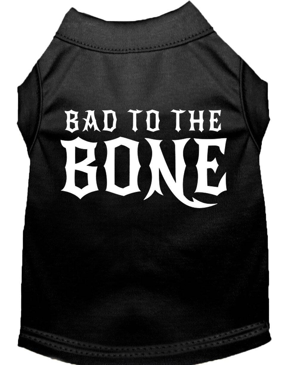 Pet Dog & Cat Shirt Screen Printed, "Bad To The Bone" - Image 4