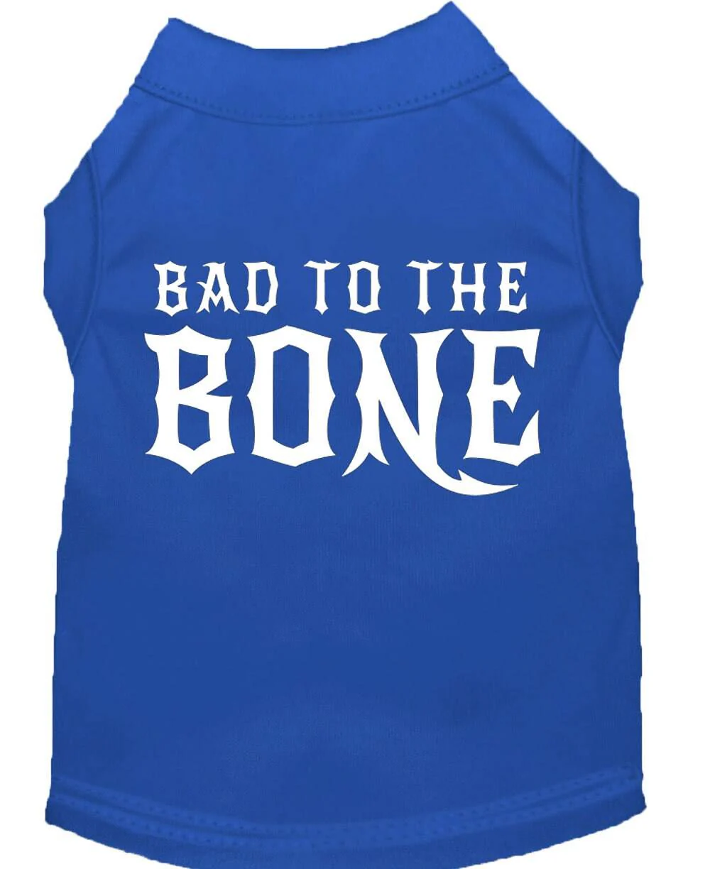 Pet Dog & Cat Shirt Screen Printed, "Bad To The Bone" - Image 5