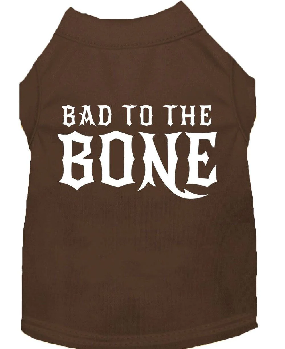 Pet Dog & Cat Shirt Screen Printed, "Bad To The Bone" - Image 7