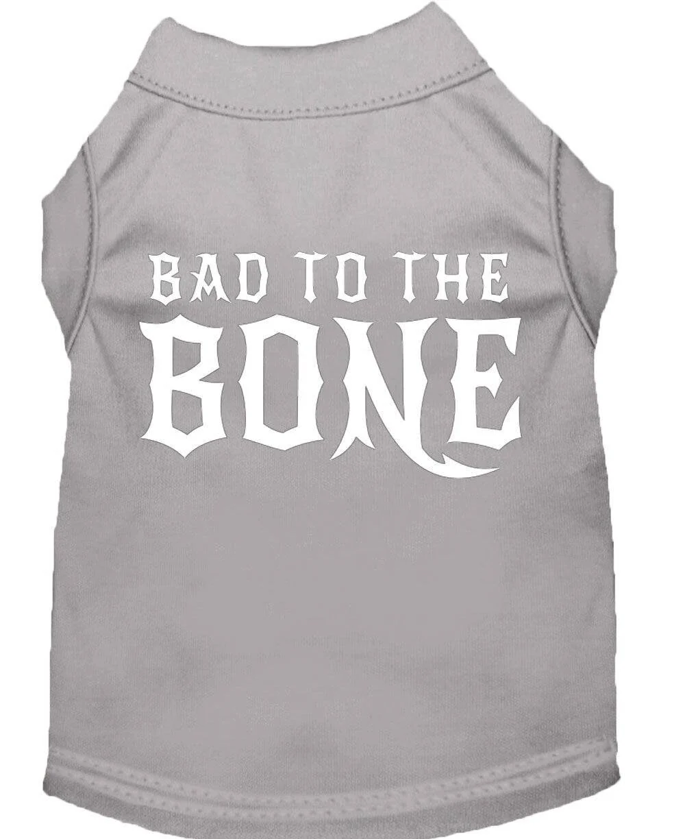 Pet Dog & Cat Shirt Screen Printed, "Bad To The Bone" - Image 8