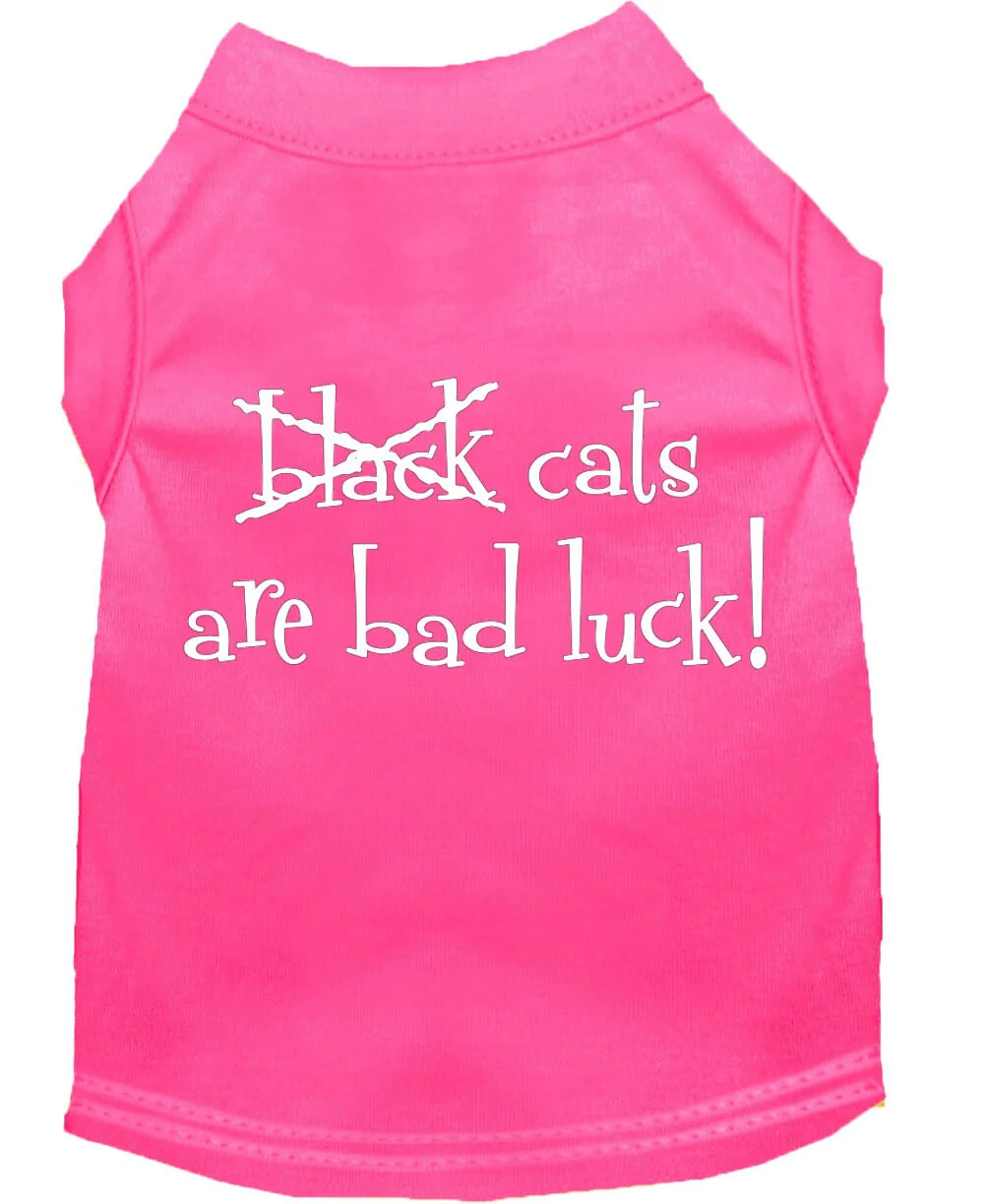 Pet Dog & Cat Shirt Screen Printed, "Black Cats Are Bad Luck" - Image 4