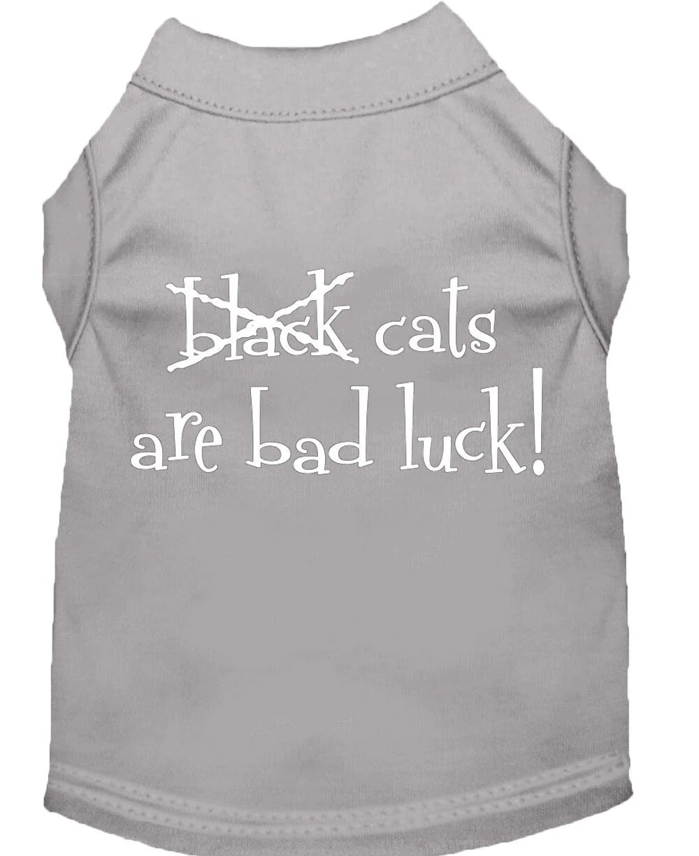 Pet Dog & Cat Shirt Screen Printed, "Black Cats Are Bad Luck" - Image 5