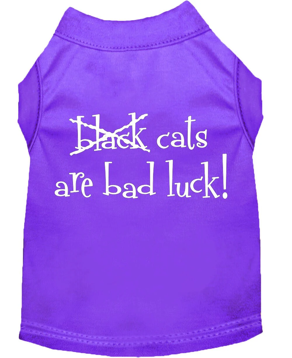 Pet Dog & Cat Shirt Screen Printed, "Black Cats Are Bad Luck" - Image 6