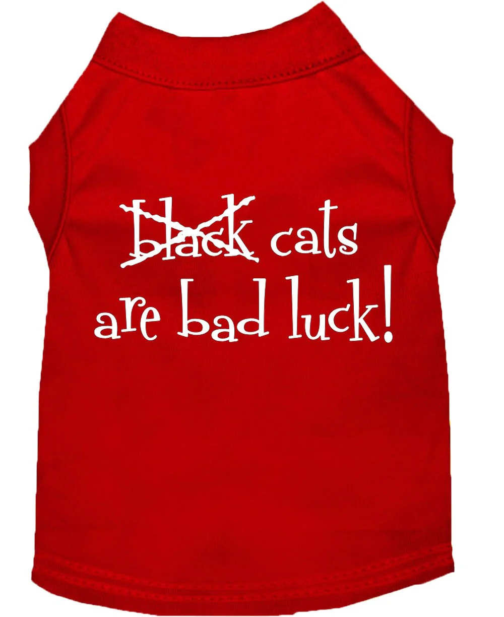 Pet Dog & Cat Shirt Screen Printed, "Black Cats Are Bad Luck" - Image 7