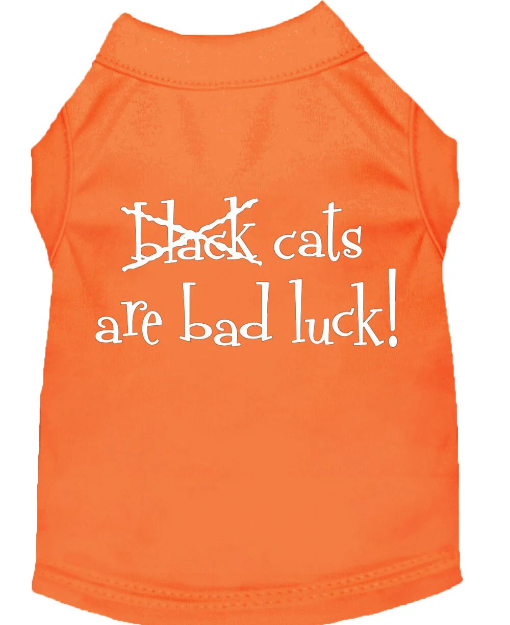 Pet Dog & Cat Shirt Screen Printed, "Black Cats Are Bad Luck" - Image 9