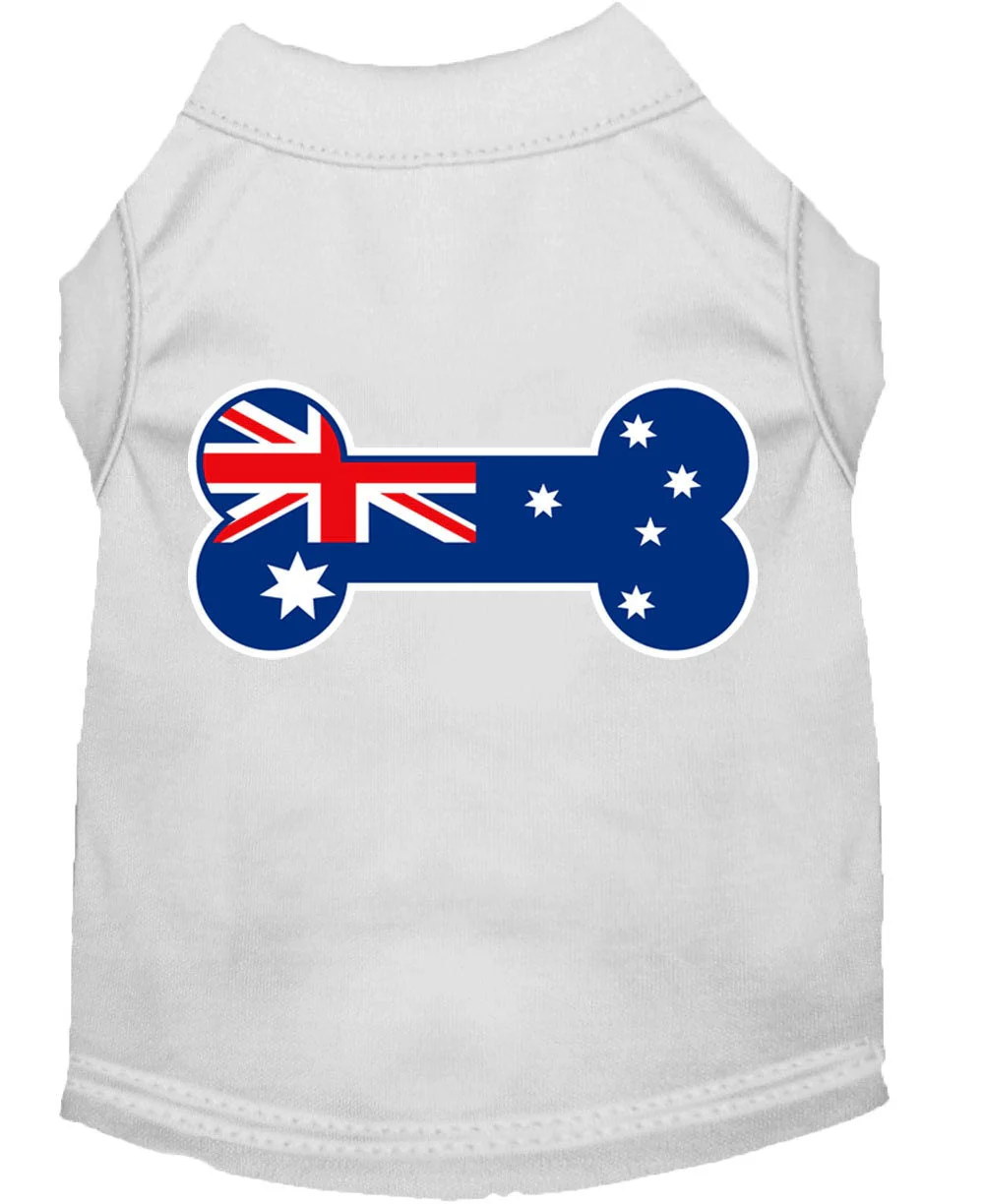 Pet Dog & Cat Shirt Screen Printed, "Bone Shaped Australian Flag" - Image 10