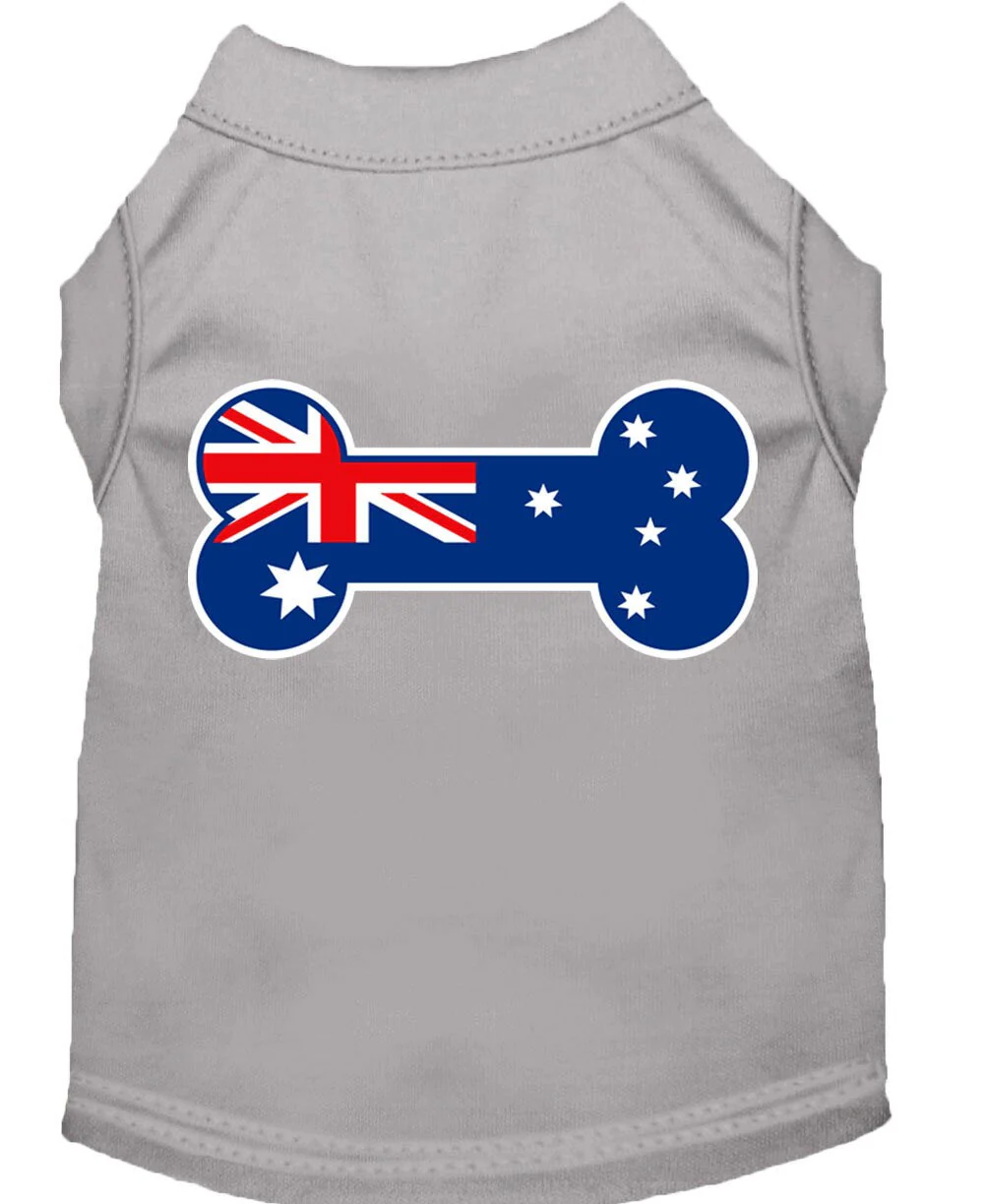Pet Dog & Cat Shirt Screen Printed, "Bone Shaped Australian Flag" - Image 6
