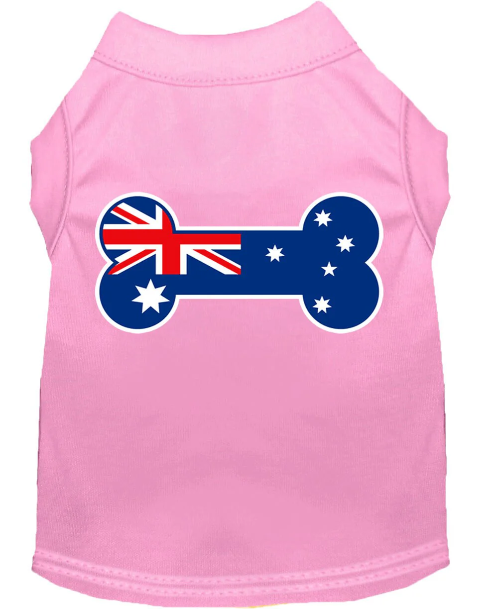 Pet Dog & Cat Shirt Screen Printed, "Bone Shaped Australian Flag" - Image 7