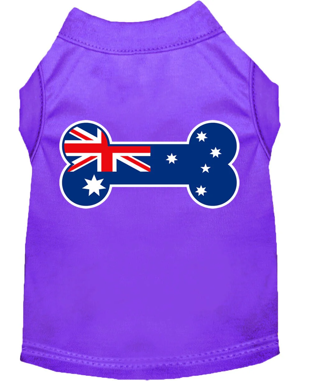 Pet Dog & Cat Shirt Screen Printed, "Bone Shaped Australian Flag" - Image 8