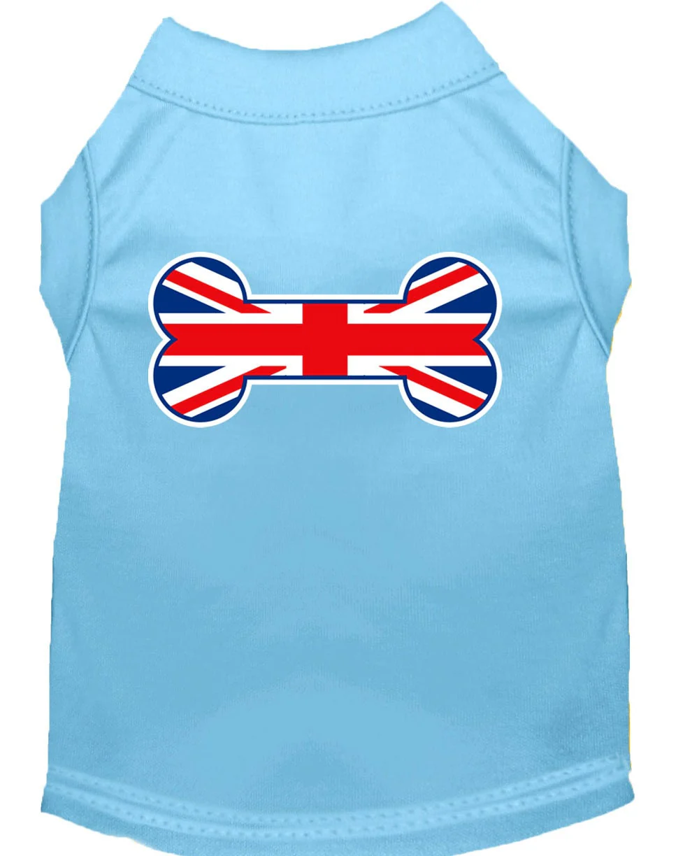 Pet Dog & Cat Shirt Screen Printed, "Bone Shaped United Kingdom Flag" - Image 10