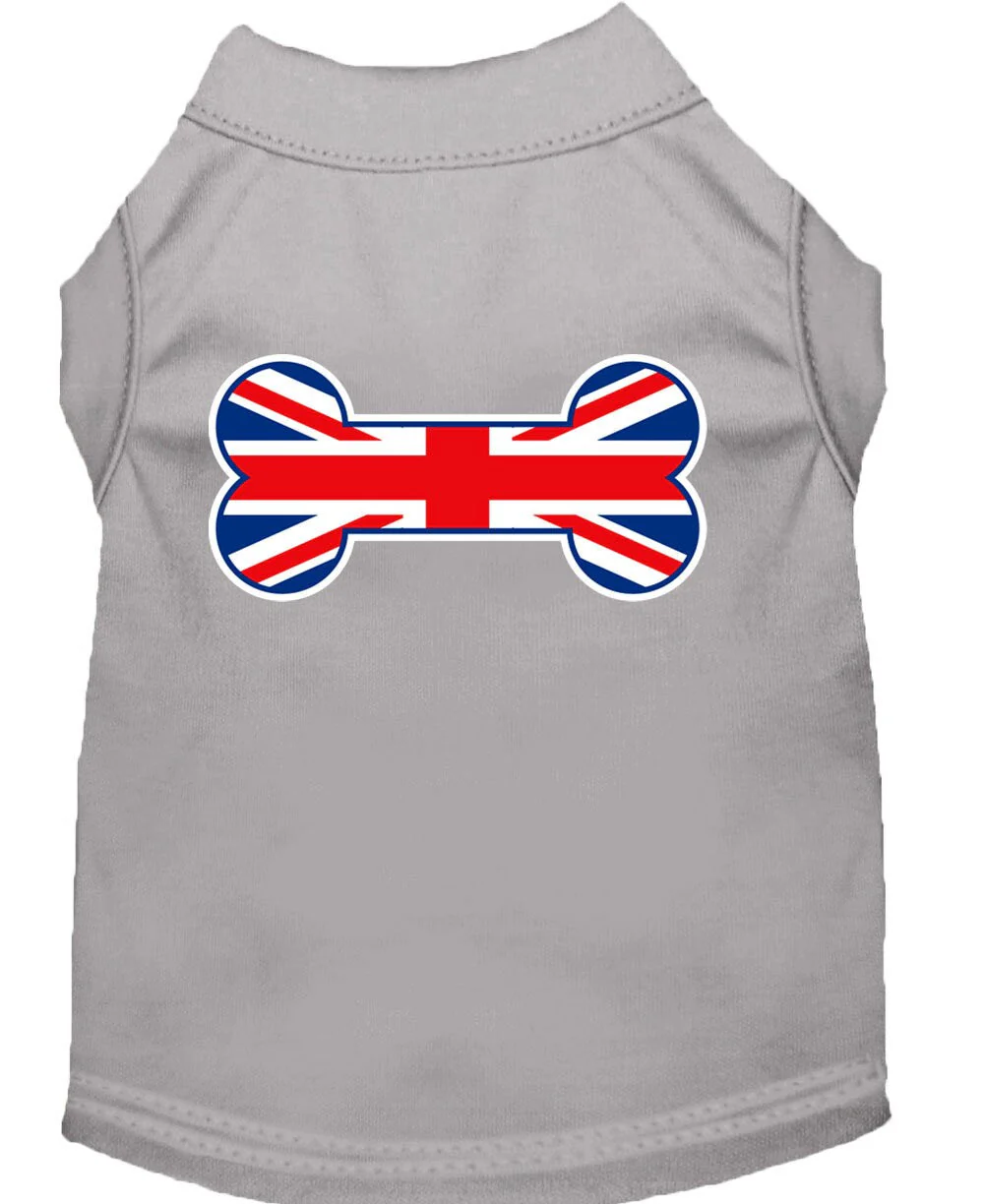 Pet Dog & Cat Shirt Screen Printed, "Bone Shaped United Kingdom Flag" - Image 9