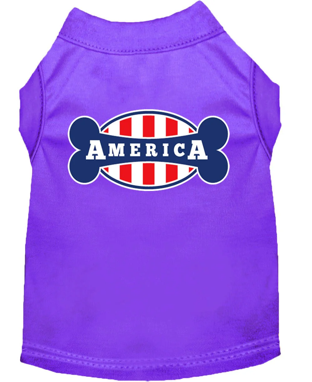 Pet Dog & Cat Shirt Screen Printed, "Bonely In America" - Image 10