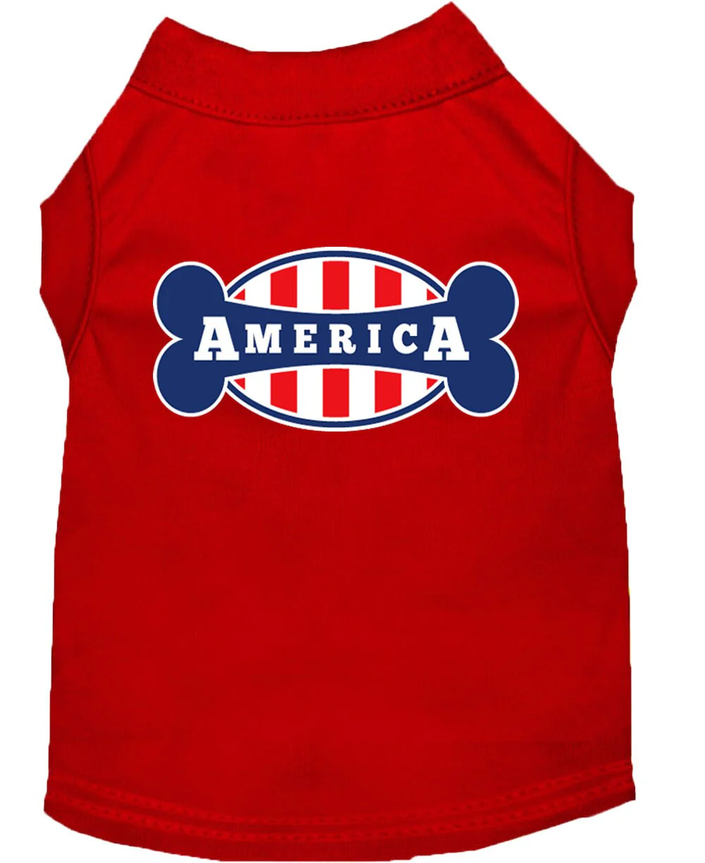 Pet Dog & Cat Shirt Screen Printed, "Bonely In America" - Image 5
