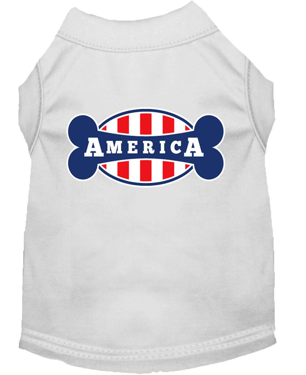 Pet Dog & Cat Shirt Screen Printed, "Bonely In America" - Image 6