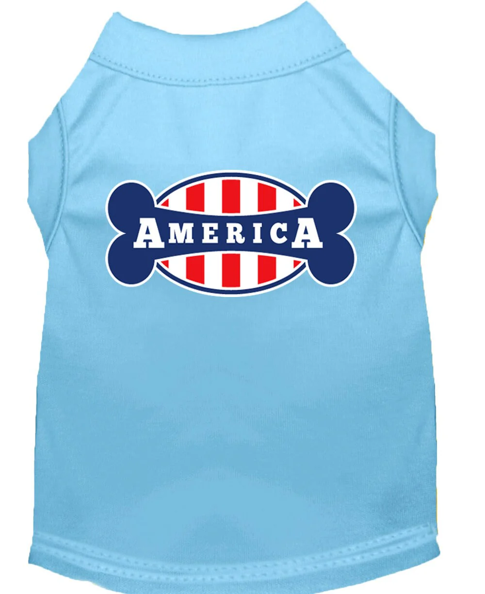 Pet Dog & Cat Shirt Screen Printed, "Bonely In America" - Image 7